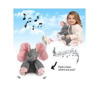 Peek A Boo Talking Singing Elephant Plush Huggable Baby Toy