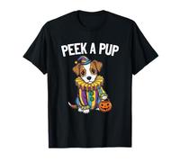 Peek A Pup Funny Dog Clown Costume Halloween T-Shirt