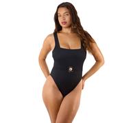 Peek & Beau Women's Onyx Black Textured 'Swimsuit' | Size: 16D-DD Peek & Beau Black 16D-DD