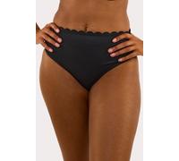 Peek & Beau Women's Sophia Mix & Match Scallop High Waist Bikini Bottom In Black | Size: 10 Peek & Beau Black 10