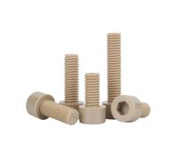PEEK Insulated Hex Socket Cap Head Screw M2-M10, L4-50mm | Plastic allen bolt, insulation performance for machinery assembly(10mm,M6(1pcs))