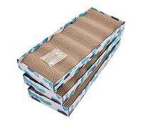 PEEKAB Cat Scratcher Cardboard Reversible Cat Scratch pad Kitty Corrugated Scratching Board Bed Catnip Included