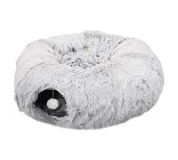 Peekaboo Cat Cave, Portable Plush Cat Tunnels, Cat Drill Hole Tent, Adjustable Play Zone, Easy to Clean, 80cm, For Indoors And Outdoors
