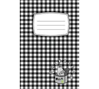 Peekaboo Fish Notebook - 6x9" Hardcover Journal, 120 Lined Pages | Funny Ugly Fish Eco Cover with Black & White Check Design | Quirky Notebook for Writers, Fishermen and Nature Lovers