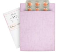 Peekaboo Pill Sleeve - Cute Birth Control Case - Soft Cotton Fabric Privacy Cover for Your Birth Control Pill Case - Pouch for 4” x 3” Packets (Bubblegum Pink)