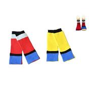 Peekaboo Toddler seamless/sensory friendly Open(toeless)/closed toes socks - (2-5 years) - Yellow/red - 2 pack