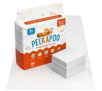 Peekapoo X-Large Disposable Changing Pads for Baby (50 Pack) - Portable Changing Pad Liners for Mess Free Travel, Ultra Absorbent, Waterproof and Super Soft