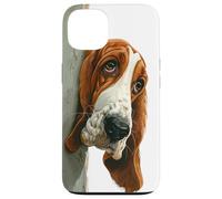 Peeking Basset Hound Dog Dog Lovers Case for iPhone 13