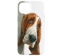 Peeking Basset Hound Dog Dog Lovers Case for iPhone 15 Plus