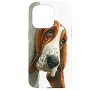 Peeking Basset Hound Dog Dog Lovers Case for iPhone 15 Pro