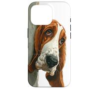 Peeking Basset Hound Dog Dog Lovers Case for iPhone 16 Pro