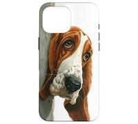 Peeking Basset Hound Dog Dog Lovers Case for iPhone 16 Pro Max