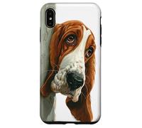 Peeking Basset Hound Dog Dog Lovers Case for iPhone XS Max