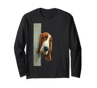 Peeking Basset Hound Dog Dog Lovers Long Sleeve T-Shirt