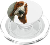 Peeking Basset Hound Dog Dog Lovers PopSockets PopGrip for MagSafe