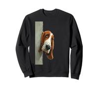 Peeking Basset Hound Dog Dog Lovers Sweatshirt