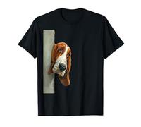 Peeking Basset Hound Dog Dog Lovers T-Shirt