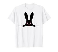 Peeking Bunny Cute Rabbit Lover Funny Easter Humor Kids T-Shirt