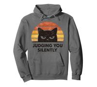 Peeking Cat For Cat Lover Mom Dad Cat Judging You Silently Pullover Hoodie