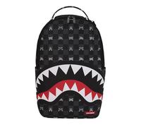 Peeking Characters Check Backpack Black One Size
