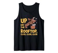 Peeking Dachshund Mom T-Shirt UP ON The Rooftop Click Click Tank Top