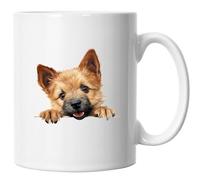 Peeking Peeping Norwich Terrier Image Mug, Norwich Terrier Mug