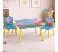 peekskill wooden kids table and 2 chairs in multicolour