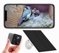 PeekWild Solar Bird Box Camera with WiFi - Wireless HD Nest Box Camera with Night Vision | Live Stream Garden Birds to Your Phone | Solar Powered Wildlife Camera for UK Gardens