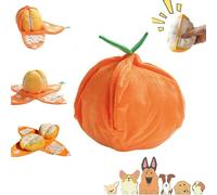 Peel and Orange Snuffle Mat,Orange Snuffle Mat Dogs,Squeaky Plush Dog Toy with Crinkle Papers,Stuffed Animal Dog Toy for Medium Pet,for Dogs Hidden Food Training Slow Down Dog's Eating Speed(1PCS)