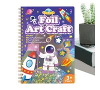 Peel And Press Foil Art Set - 25.5x17.8cm Creative Paper Craft Kit, Sticker Book Activity Pack | Children Youth Travel Toy Family Bonding Supplies Boys Girls Teens Educational DIY Making Skill Builder