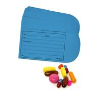 Peel and Seal Printed Pill Envelopes, 3.5" x 2.5", Easy-to-Fill Design, Secure Resealable Closure, Fits Various Medication Sizes (Blue, 100 Pack)