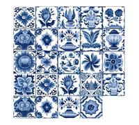 Peel and Stick Decals - Portuguese Style Decals, Oil Proof Removable Decals | Removable Decorative Tile Stickers, Back Splash Peel and Stick Tile Stickers, Waterproof Kitchen Wall Decals for Home