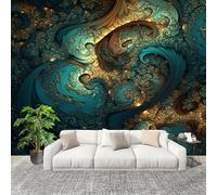 Peel and Stick HD Decoration Wallpaper 3D Surreal Art Antifouling Indoor Easy Peel Off Mural Stickers 300x210 cm Green for Living Room Bedroom Children's Room Photo Wallpaper