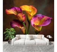 Peel and Stick HD Decoration Wallpaper Plant and Floral Patterns Antifouling Indoor Easy Peel Off Mural Stickers 250x175 cm Brown for Living Room Bedroom Children's Room Photo Wallpaper