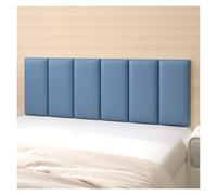 Peel and Stick Headboard Panels, Upholstered Leather Wall Mounted Headboard, 3D Anti-collision Wall Padding for Modern Bedroom