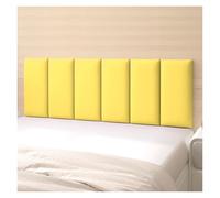 Peel and Stick Headboard Panels, Upholstered Leather Wall Mounted Headboard, 3D Anti-collision Wall Padding for Modern Bedroom