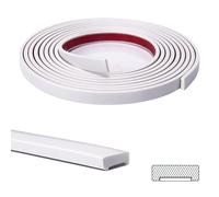 Peel and Stick Moulding Trim Flexible Tile Edging Strip Self-Adhesive Wall Molding White Backsplash Tile Floor Edge Moulding Trim for Furniture Mirror Panel Cabinet Wall