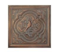 Peel and Stick Tin Ceiling Tiles Distressed, Easy to Install PVC Panels, (10-Pack,40 sq.ft) Wall Decor for Bar Cafe Club PL39 10Piece (Weather Copper)