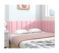 Peel And Stick Upholstered Headboard, 3D Wall Panel, Waterproof Self Adhesive Wall Bumper For Home Bedroom Decor(Pink,80x50cm)