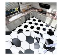 Peel and Stick Vinyl Flooring Roll 60cm x 5 Meters Non Slip Floor Covering for Bathroom Kitchen Living Room PVC Tile Effect Gravel White