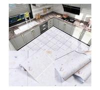 Peel and Stick Vinyl Flooring Roll 60cm x 5 Meters Non Slip Floor Covering for Bathroom Kitchen Living Room PVC Tile Effect Gravel White