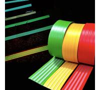Peel and Stick Wall Molding Trim,3.2ft Self-Adhesive Step Tread Glow in The Dark Stair Nosing Edge, for Indoor & Outdoor Steps(Red)