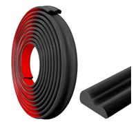Peel and Stick Wall Molding Trim, TPE Flexible Wall Trim, Self-Adhesive 3D Chair Rail Panel Molding for Mirror & Window Frame Border, Wall Protection and Home DIY Decoration (Black, 40mm x 3m)