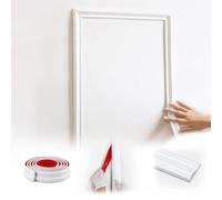 Peel and Stick Wall Moulding Trim,Wall Trim,Flexible Self Adhesive Plastic Wall Corner Edging Strip,Wall Ceiling Floor Cabinet Tile Edge Moulding Caulk Strip (3.2 x 300cm)