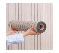 Peel and Stick Wall Panels 1 Roll PVC Wall Panel Peel and Stick 118"x 15.7" Faux Wood Slat Artificial 3D for Walls and Ceilings(Color 7)