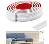 Peel and Stick Wall Panels, Panelling Kit, Stick on Panelling for Walls, Dado Rail Self Adhesive, Moulding Trim for Mirror Frame, Wall Protection and Home DIY Decoration (White 5m×3.2cm)