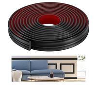 Peel and Stick Wall Panels, Panelling Kit, Stick on Panelling for Walls, Dado Rail Self Adhesive, Moulding Trim for Mirror Frame, Wall Protection and Home DIY Decoration (Black 3m*4cm)