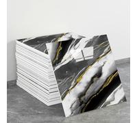 Peel and Stick Wall Tiles Bathroom Gradient Black Self Adhesive Wall Tiles Kitchen Splashbacks,Vinyl Waterproof Oil Proof Home Decor