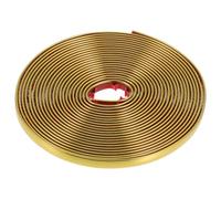 Peel and Stick Wall Trim Flexible PVC Molding for Door Frames Tiles DIY | Shiny Gold Finish, Nail-free Fitting, Covers Ugly Gaps, Protects Corners, Suited to Renters and Living Room Television Walls