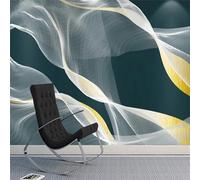 Peel And Stick Wallpaper 3D Abstract Geometric Lines 368(W)X254(H)Cm Wallpaper Wall Murals Living Room Hotel Restaurant Hall Entrance Study Room Background Self-Adhesive Canvas Wall Decoration-3225175